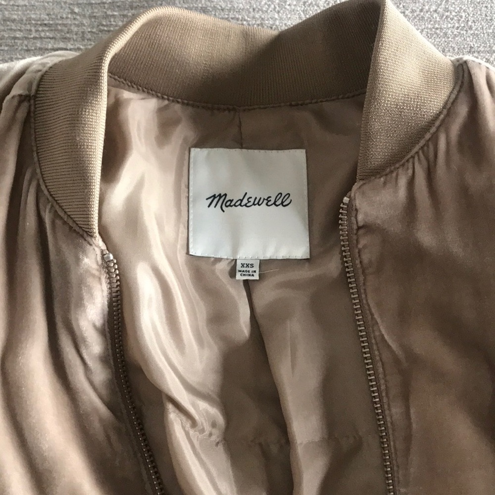 SOLD Madewell velvet bomber jacket - Picture 2 of 6